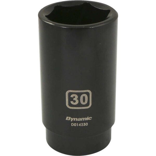 1/2" Drive Deep Socket, Black Phosphate, Tools 1/2" Drive 6 Point Metric, 30mm Deep Length